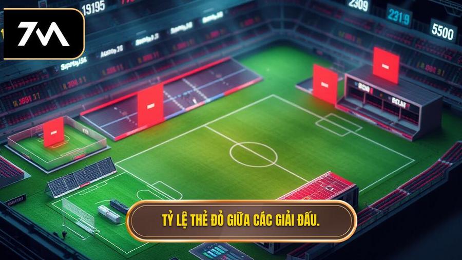 Bảng so sánh tỷ lệ xuất hiện thẻ đỏ theo giải đấu