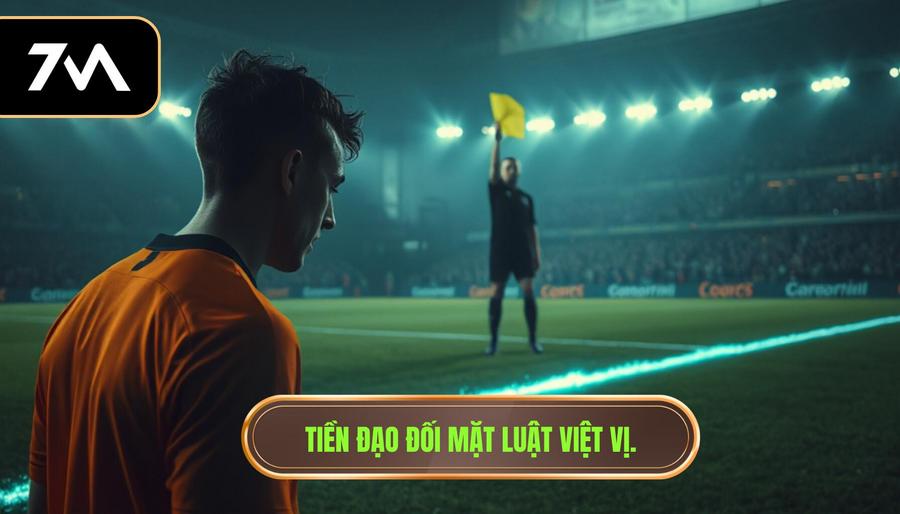 3. Tiền đạo đối mặt luật việt vị.
